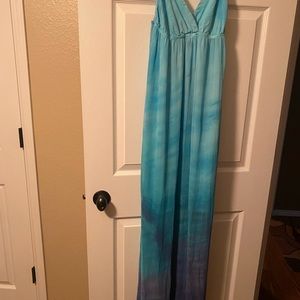 Gypsy 05 Turquoise Silk Maxi Dress